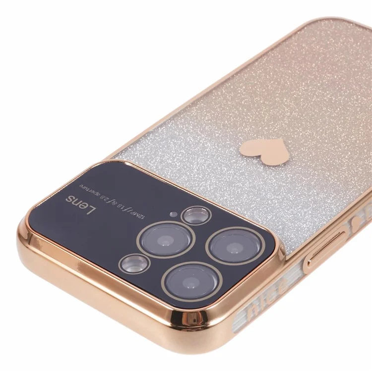 For iPhone 15 Pro Max Case Electroplating Edge TPU Shiny Phone Cover