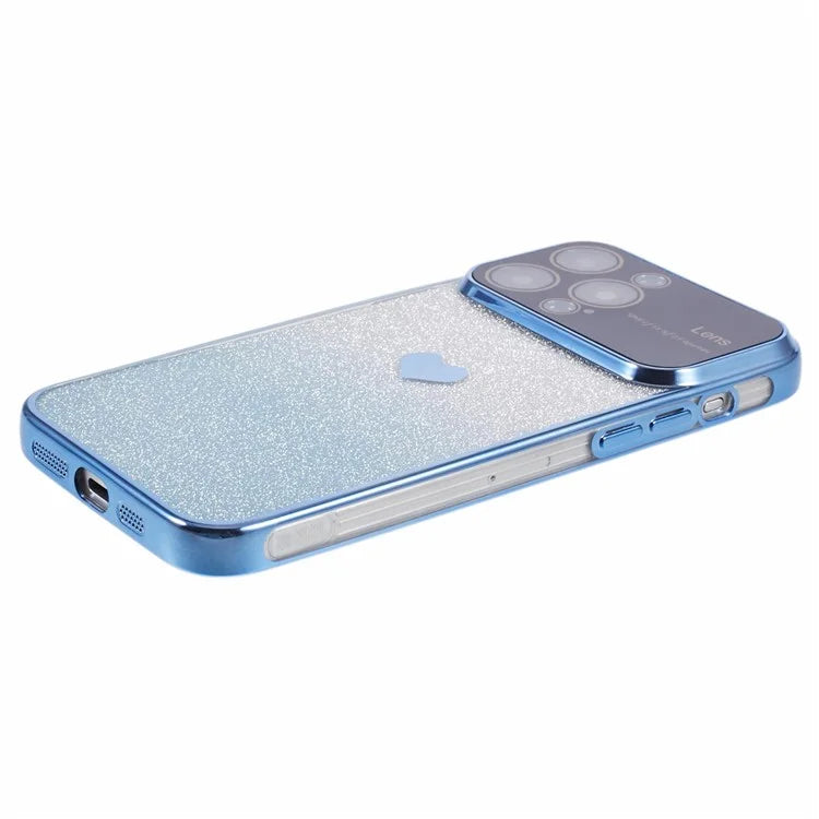 For iPhone 15 Pro Max Case Electroplating Edge TPU Shiny Phone Cover