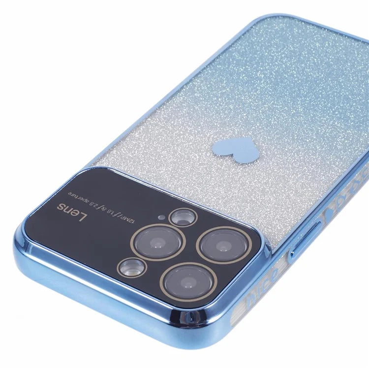 For iPhone 15 Pro Max Case Electroplating Edge TPU Shiny Phone Cover
