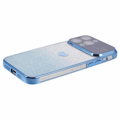 For iPhone 15 Pro Gradient Phone Case Heart Pattern Soft TPU Back Cover