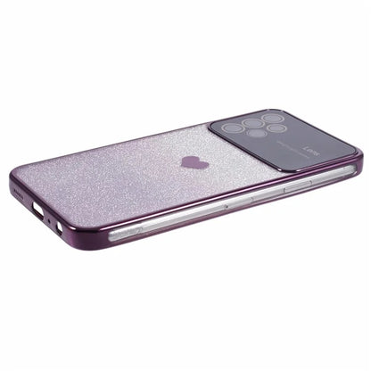 For Samsung Galaxy A13 4G Case Gradient Glitter TPU Phone Cover Love Heart Pattern