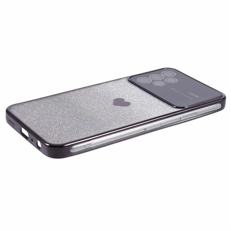 For Samsung Galaxy A13 4G Case Gradient Glitter TPU Phone Cover Love Heart Pattern