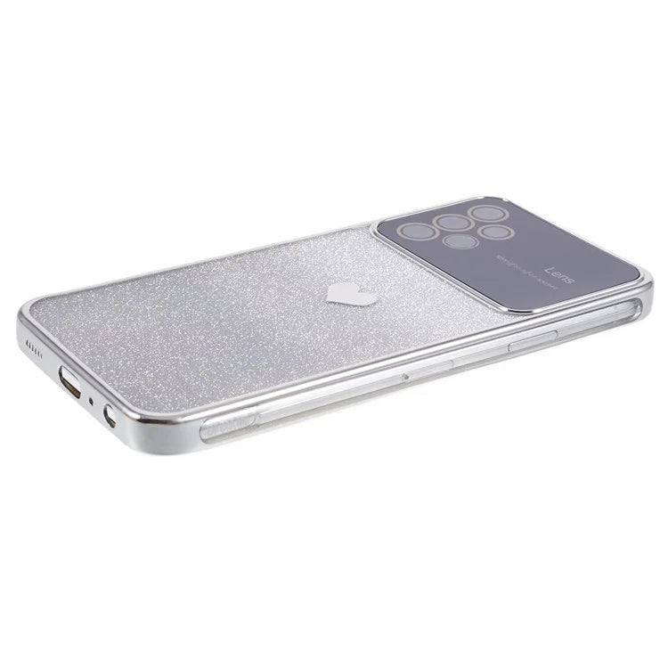 For Samsung Galaxy A13 4G Case Gradient Glitter TPU Phone Cover Love Heart Pattern