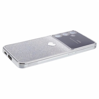 For Samsung Galaxy S24+ Case Electroplating Edges Bling Glitter TPU Phone Cover