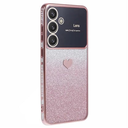 For Samsung Galaxy S24+ Case Electroplating Edges Bling Glitter TPU Phone Cover