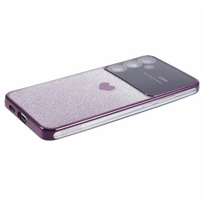 For Samsung Galaxy S24+ Case Electroplating Edges Bling Glitter TPU Phone Cover