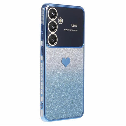 For Samsung Galaxy S24+ Case Electroplating Edges Bling Glitter TPU Phone Cover