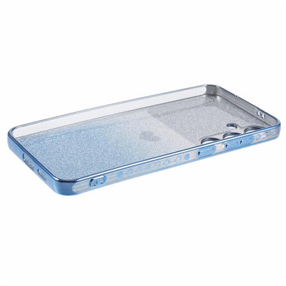 For Samsung Galaxy S24+ Case Electroplating Edges Bling Glitter TPU Phone Cover