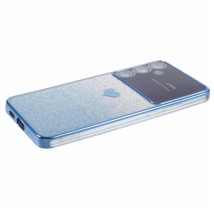 For Samsung Galaxy S24+ Case Electroplating Edges Bling Glitter TPU Phone Cover