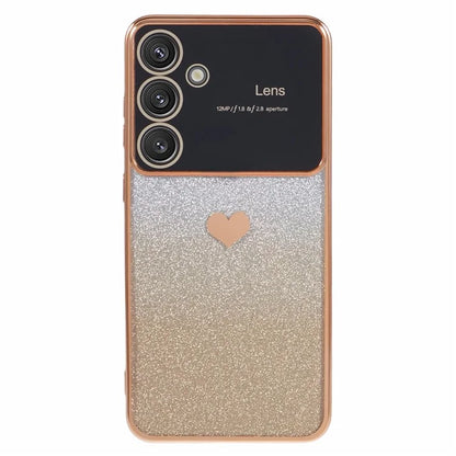 For Samsung Galaxy S24+ Case Electroplating Edges Bling Glitter TPU Phone Cover