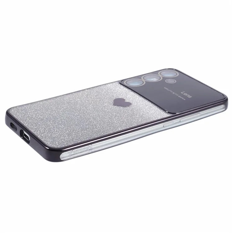 For Samsung Galaxy S24+ Case Electroplating Edges Bling Glitter TPU Phone Cover