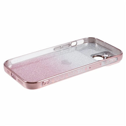 For iPhone 15 Plus TPU Case Glitter Gradient Love Heart Pattern Phone Cover