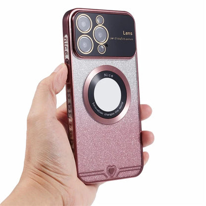 For iPhone 14 Pro Max Case Compatible with MagSafe Electroplated Edge TPU Phone Cover