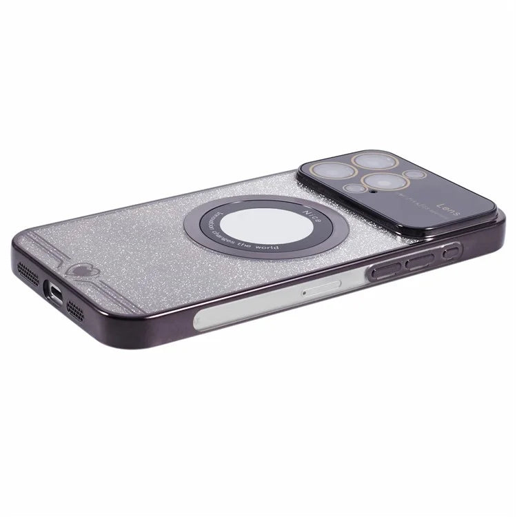 For iPhone 14 Pro Max Case Compatible with MagSafe Electroplated Edge TPU Phone Cover