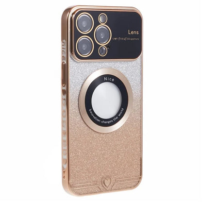 For iPhone 15 Pro Case Electroplated Edge TPU Phone Case Compatible with MagSafe