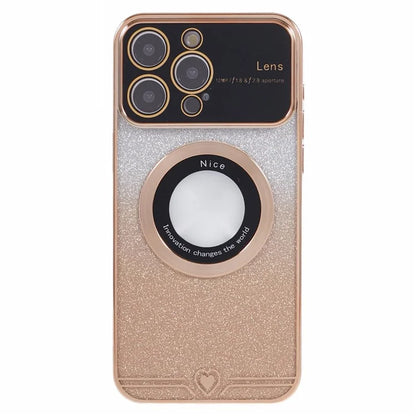 For iPhone 15 Pro Case Electroplated Edge TPU Phone Case Compatible with MagSafe