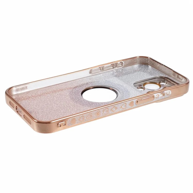 For iPhone 15 Pro Case Electroplated Edge TPU Phone Case Compatible with MagSafe