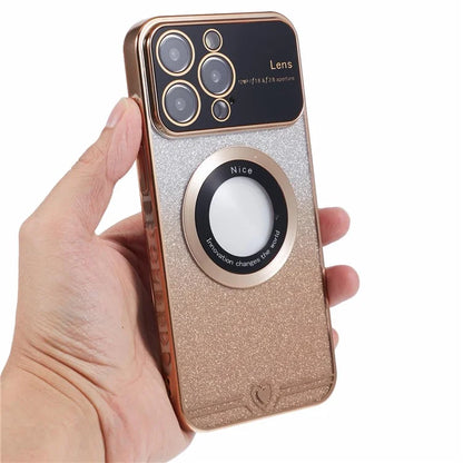 For iPhone 15 Pro Case Electroplated Edge TPU Phone Case Compatible with MagSafe