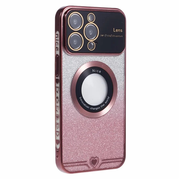 For iPhone 15 Pro Case Electroplated Edge TPU Phone Case Compatible with MagSafe