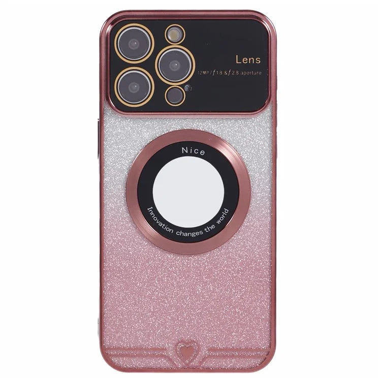 For iPhone 15 Pro Case Electroplated Edge TPU Phone Case Compatible with MagSafe