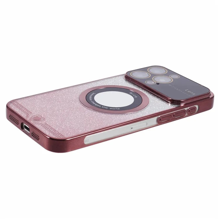 For iPhone 15 Pro Case Electroplated Edge TPU Phone Case Compatible with MagSafe