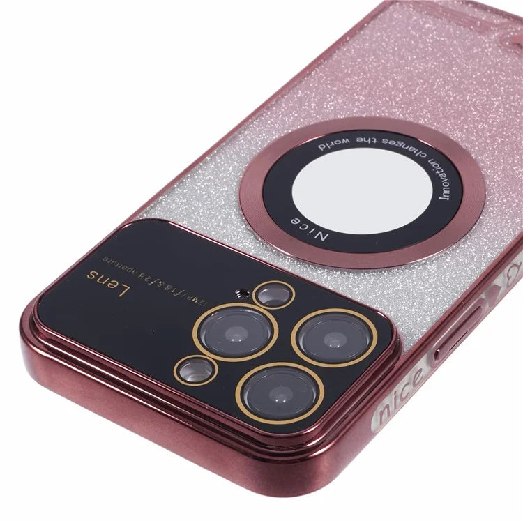 For iPhone 15 Pro Case Electroplated Edge TPU Phone Case Compatible with MagSafe