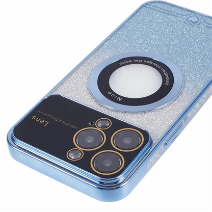 For iPhone 15 Pro Case Electroplated Edge TPU Phone Case Compatible with MagSafe