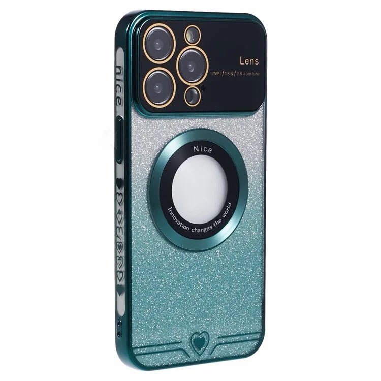 For iPhone 15 Pro Case Electroplated Edge TPU Phone Case Compatible with MagSafe