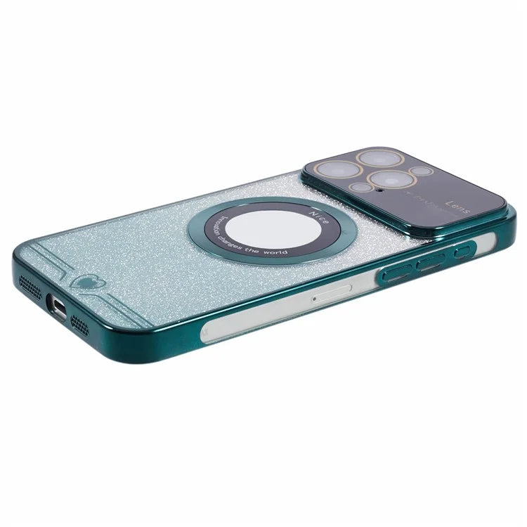 For iPhone 15 Pro Case Electroplated Edge TPU Phone Case Compatible with MagSafe