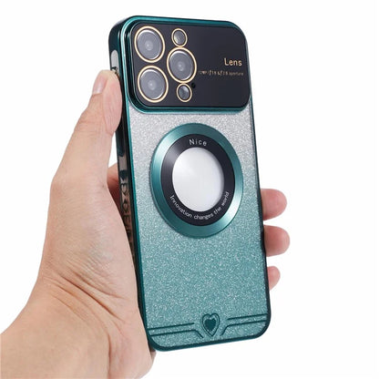 For iPhone 15 Pro Case Electroplated Edge TPU Phone Case Compatible with MagSafe