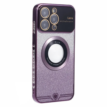 For iPhone 15 Pro Case Electroplated Edge TPU Phone Case Compatible with MagSafe