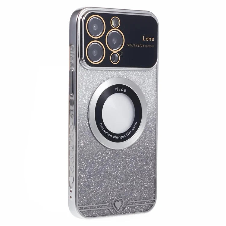 For iPhone 15 Pro Case Electroplated Edge TPU Phone Case Compatible with MagSafe