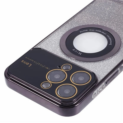 For iPhone 15 Pro Case Electroplated Edge TPU Phone Case Compatible with MagSafe