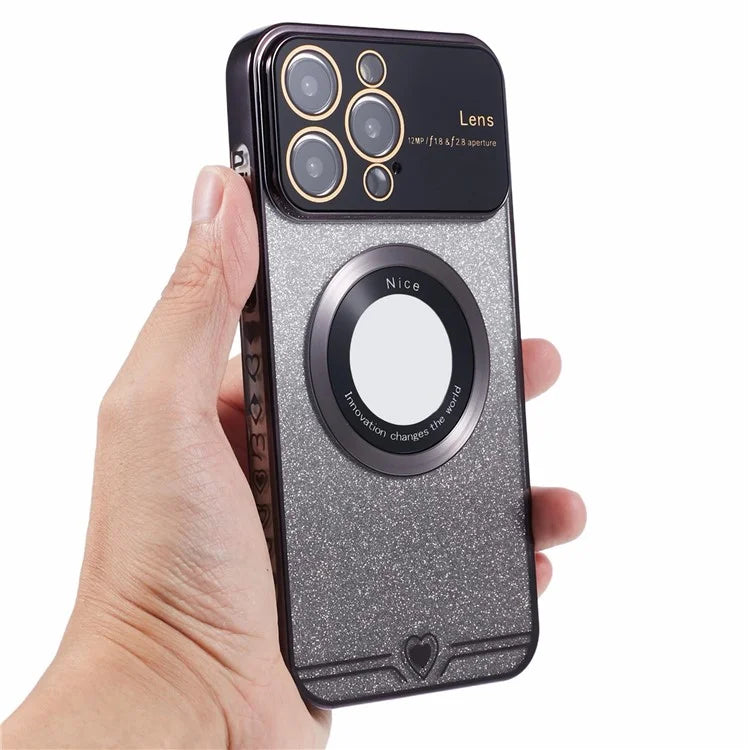 For iPhone 15 Pro Case Electroplated Edge TPU Phone Case Compatible with MagSafe