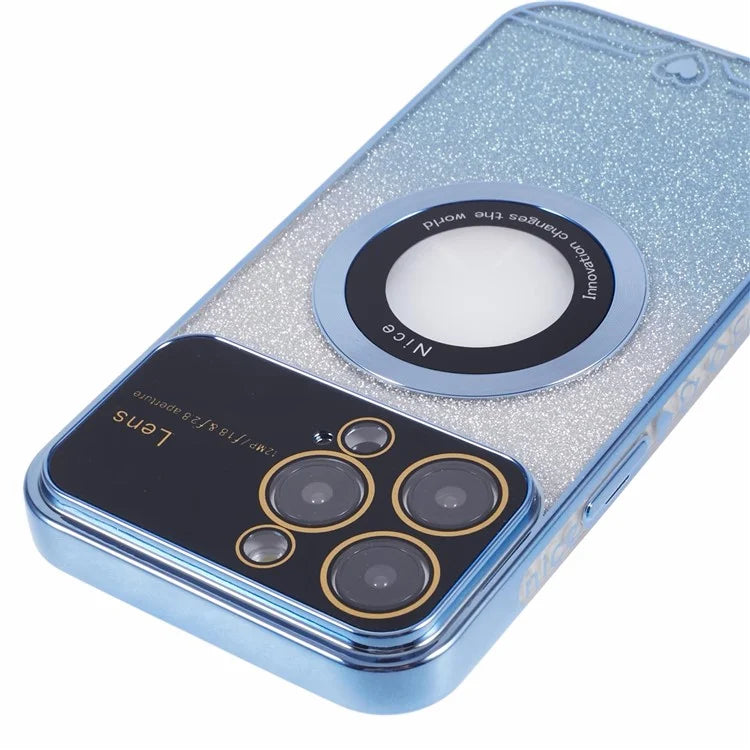 For iPhone 14 Pro TPU Case Compatible with MagSafe Electroplating Slim Phone Cover