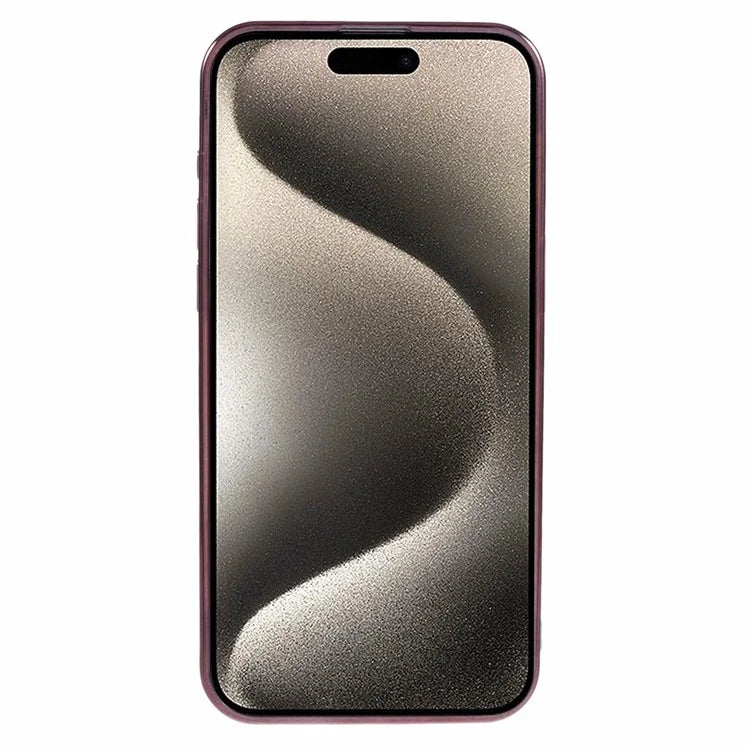For iPhone 15 Pro Max Slim TPU Case Compatible with MagSafe Electroplating Phone Shell