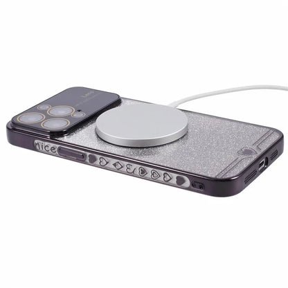For iPhone 15 Pro Max Slim TPU Case Compatible with MagSafe Electroplating Phone Shell