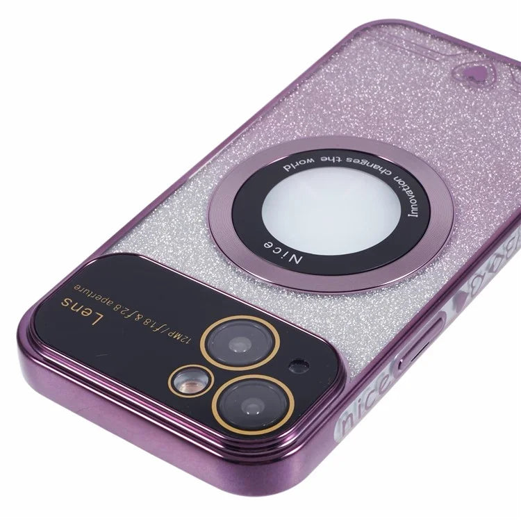 For iPhone 14 Plus Electroplating Case Compatible with MagSafe TPU Phone Cover