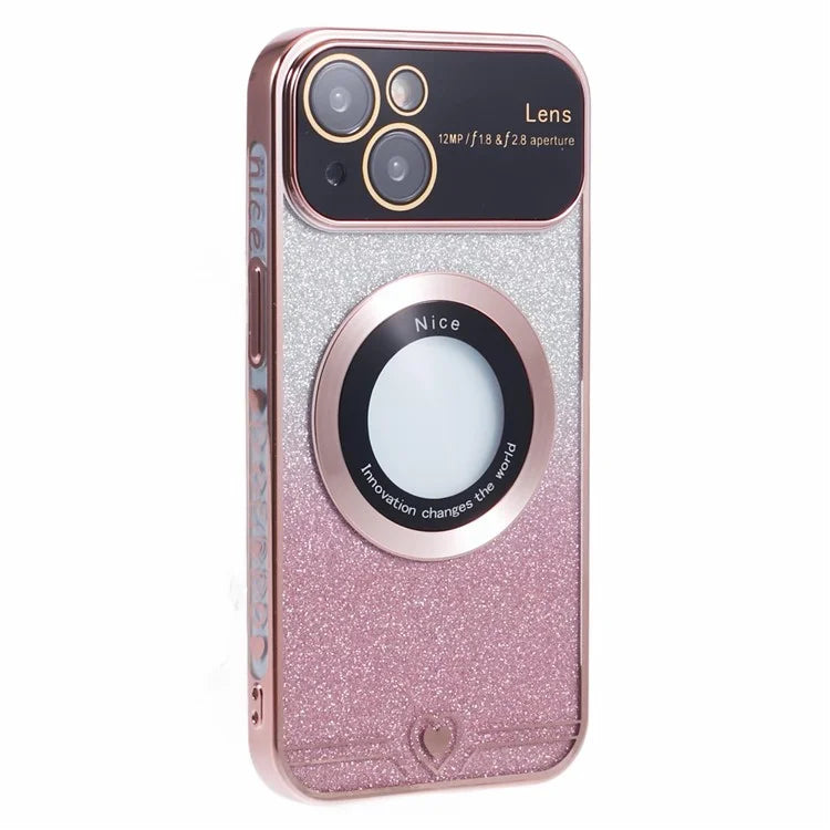 For iPhone 14 Plus Electroplating Case Compatible with MagSafe TPU Phone Cover