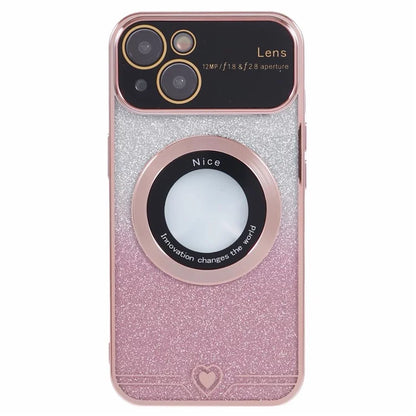 For iPhone 14 Plus Electroplating Case Compatible with MagSafe TPU Phone Cover