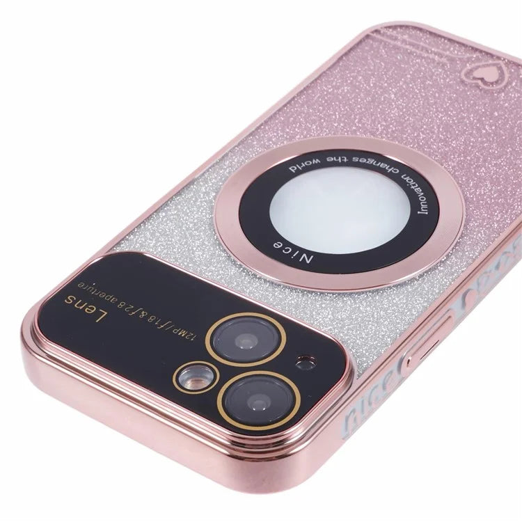 For iPhone 14 Plus Electroplating Case Compatible with MagSafe TPU Phone Cover