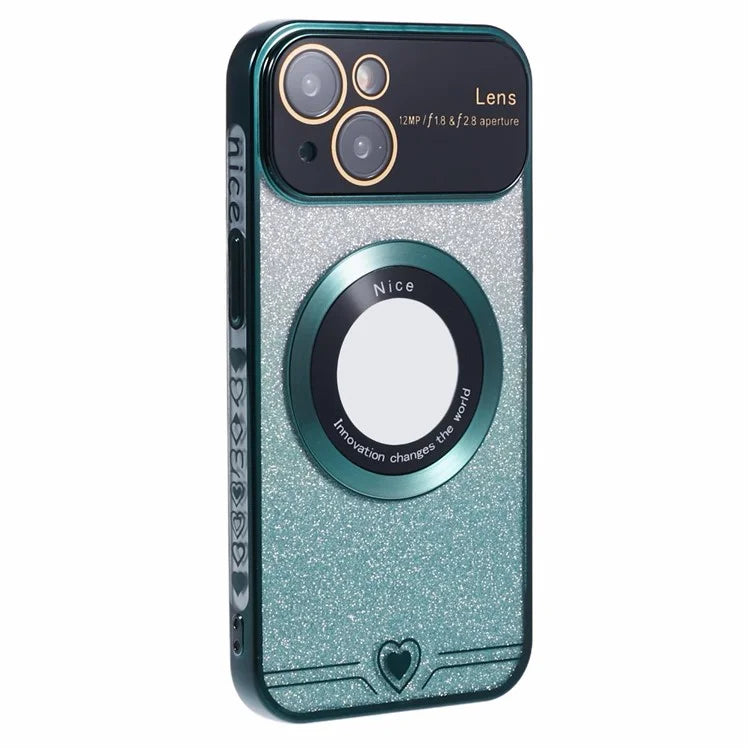 For iPhone 14 Plus Electroplating Case Compatible with MagSafe TPU Phone Cover
