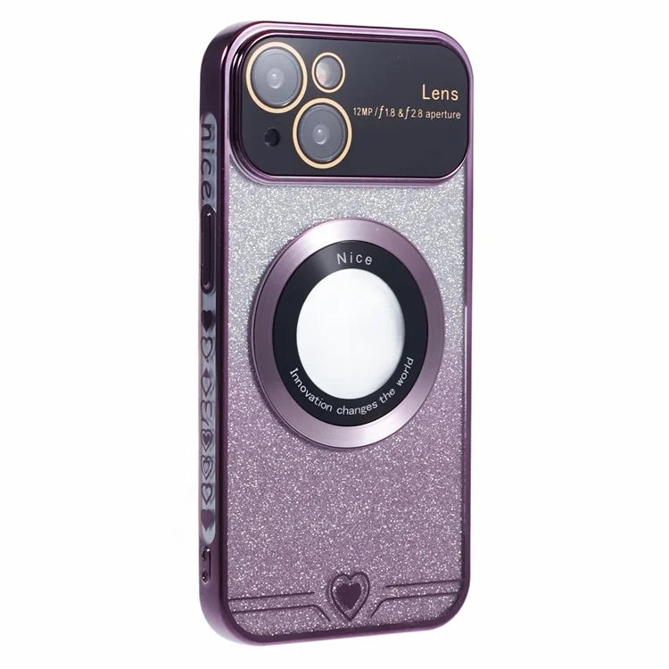 For iPhone 15 Plus Case Compatible with MagSafe Electroplating Slim TPU Phone Cover