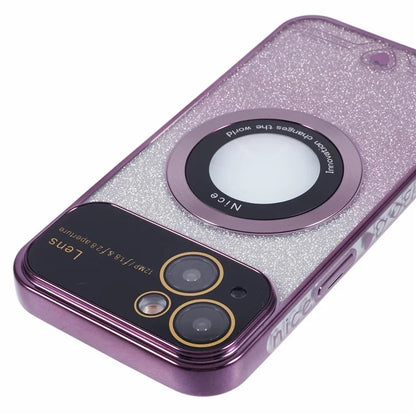For iPhone 15 Plus Case Compatible with MagSafe Electroplating Slim TPU Phone Cover