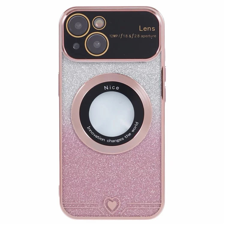 For iPhone 15 Plus Case Compatible with MagSafe Electroplating Slim TPU Phone Cover