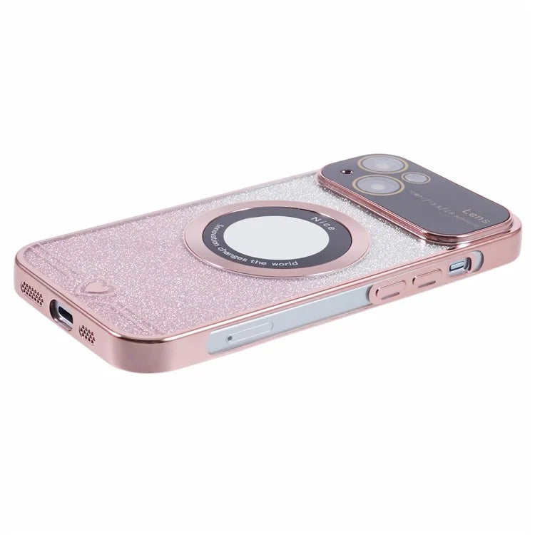 For iPhone 15 Plus Case Compatible with MagSafe Electroplating Slim TPU Phone Cover