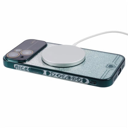 For iPhone 15 Plus Case Compatible with MagSafe Electroplating Slim TPU Phone Cover