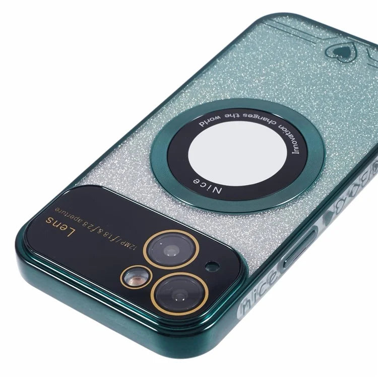 For iPhone 15 Plus Case Compatible with MagSafe Electroplating Slim TPU Phone Cover