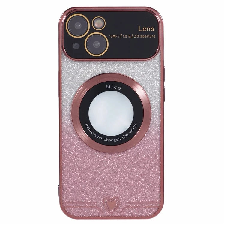 For iPhone 15 Plus Case Compatible with MagSafe Electroplating Slim TPU Phone Cover