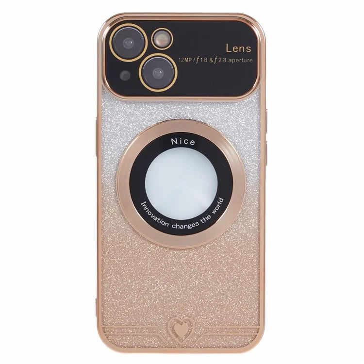 For iPhone 15 Plus Case Compatible with MagSafe Electroplating Slim TPU Phone Cover
